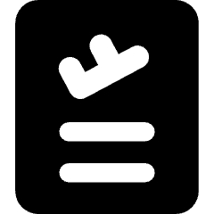 Plane Flight Board Icon from Core Solid Set