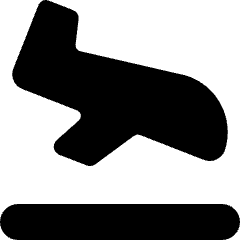 Plane Landing Icon from Micro Solid Set