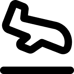 Plane Landing Icon from Micro Line Set