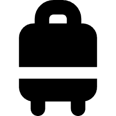 Suitcase Rolling Icon from Micro Solid Set