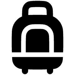 Suitcase Rolling Icon from Plump Solid Set