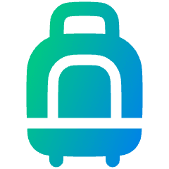 Suitcase Rolling Icon from Plump Gradient Set