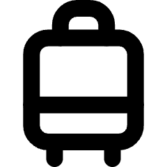 Suitcase Rolling Icon from Micro Line Set