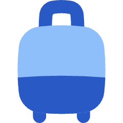 Suitcase Rolling Icon from Flex Flat Set