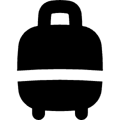 Suitcase Rolling Icon from Flex Solid Set