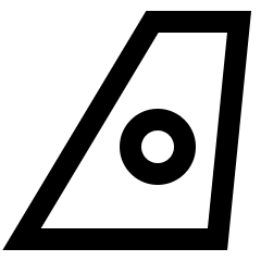 Travel Airlines Icon from Sharp Line Set