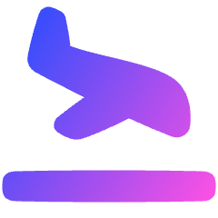 Landing Icon from Plump Gradient Set