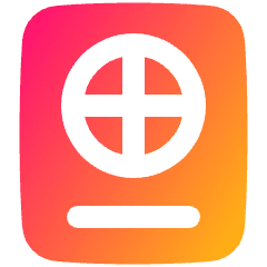 Passport Icon from Plump Gradient Set