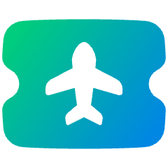 Plane Boarding Pass Icon from Plump Gradient Set