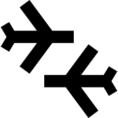 Travel Connecting Airports Icon from Sharp Solid Set