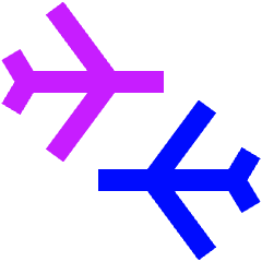 Travel Connecting Airports Icon from Sharp Neon Set