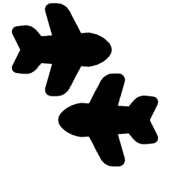 Travel Connecting Airports Icon from Plump Solid Set