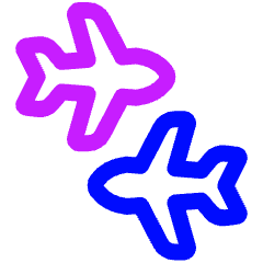 Travel Connecting Airports Icon from Plump Neon Set