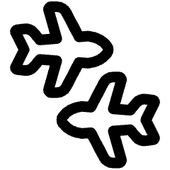 Travel Connecting Airports Icon from Plump Line Set