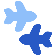 Travel Connecting Airports Icon from Plump Flat Set