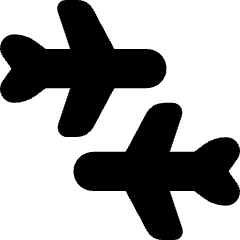 Travel Connecting Airports Icon from Core Solid Set
