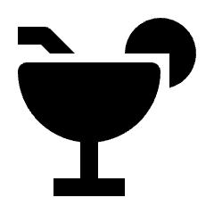 Drink Mixer Glass Wedge Lime Round Icon from Nova Solid Set