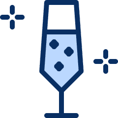 Champagne Glass Icon from Cyber Duotone Set