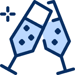 Champagne Glass Cheers Icon from Cyber Duotone Set