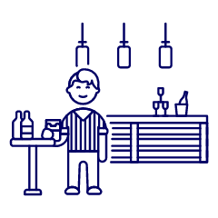 Bar Client 2 3 Illustration from UX Line Set