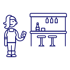 Bar Client 7 2 Illustration from UX Line Set