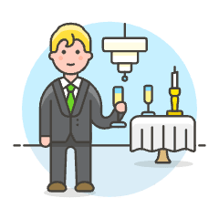 Party Attentdant 2 1 Illustration from UX Colors Set