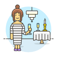 Party Attentdant 2 6 Illustration from UX Colors Set