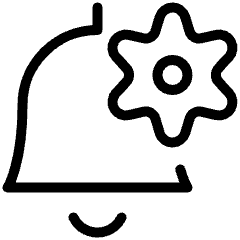 Alarm Bell Cog Setting Icon from Ultimate Light Set