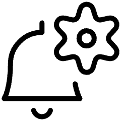 Alarm Bell Cog Setting Icon from Ultimate Light Set