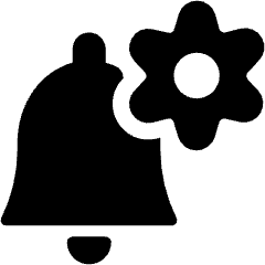 Alarm Bell Cog Setting Icon from Ultimate Bold Set