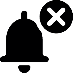 Alarm Bell Disable 1 Icon from Ultimate Bold Set
