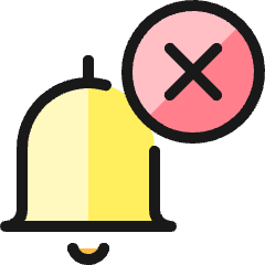 Alarm Bell Disable 1 Icon from Ultimate Colors Set