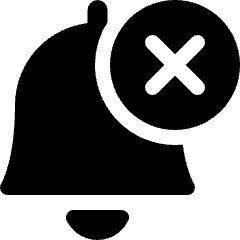 Alarm Bell Disable Icon from Ultimate Bold Set