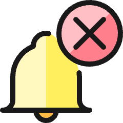Alarm Bell Disable Icon from Ultimate Colors Set