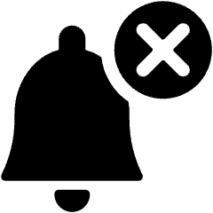 Alarm Bell Disable Icon from Ultimate Bold Set