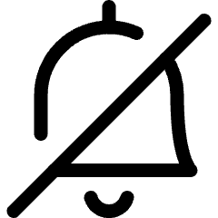 Alarm Bell Off Icon from Ultimate Regular Set