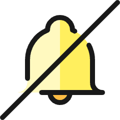 Alarm Bell Off Icon from Ultimate Colors Set