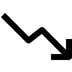 Graph Stats Descend Icon from Nova Line Set