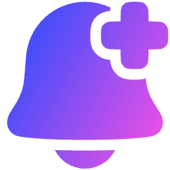 Add Bell Notification Icon from Plump Gradient Set