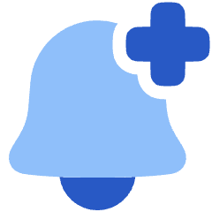 Add Bell Notification Icon from Plump Flat Set