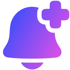 Add Bell Notification Icon from Plump Gradient Set