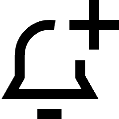 Add Bell Notification Icon from Sharp Line Set