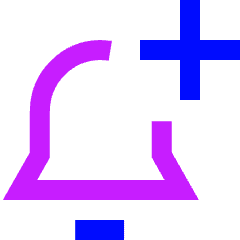 Add Bell Notification Icon from Sharp Neon Set