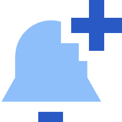 Add Bell Notification Icon from Sharp Flat Set