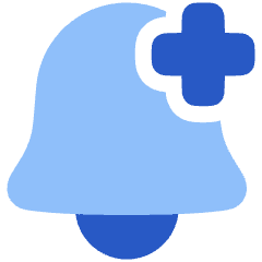 Add Bell Notification Icon from Plump Flat Set
