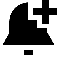 Add Bell Notification Icon from Sharp Solid Set