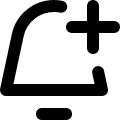 Alarm Add Bell Notification Icon from Micro Line Set
