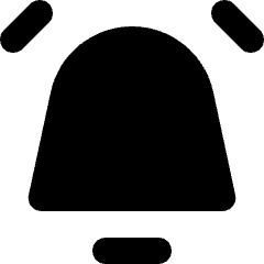 Alarm Bell 1 Icon from Micro Solid Set