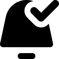 Alarm Enabled Bell Notification Icon from Micro Solid Set