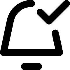 Alarm Enabled Bell Notification Icon from Micro Line Set